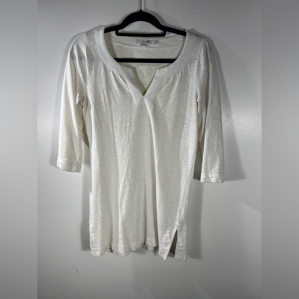 Boden Katrina V-Neck Tunic Top Sz 4 - Picture 2 of 9